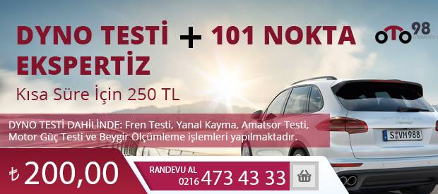 Dyno Testi oto ekspertiz fiyatı 200 TL